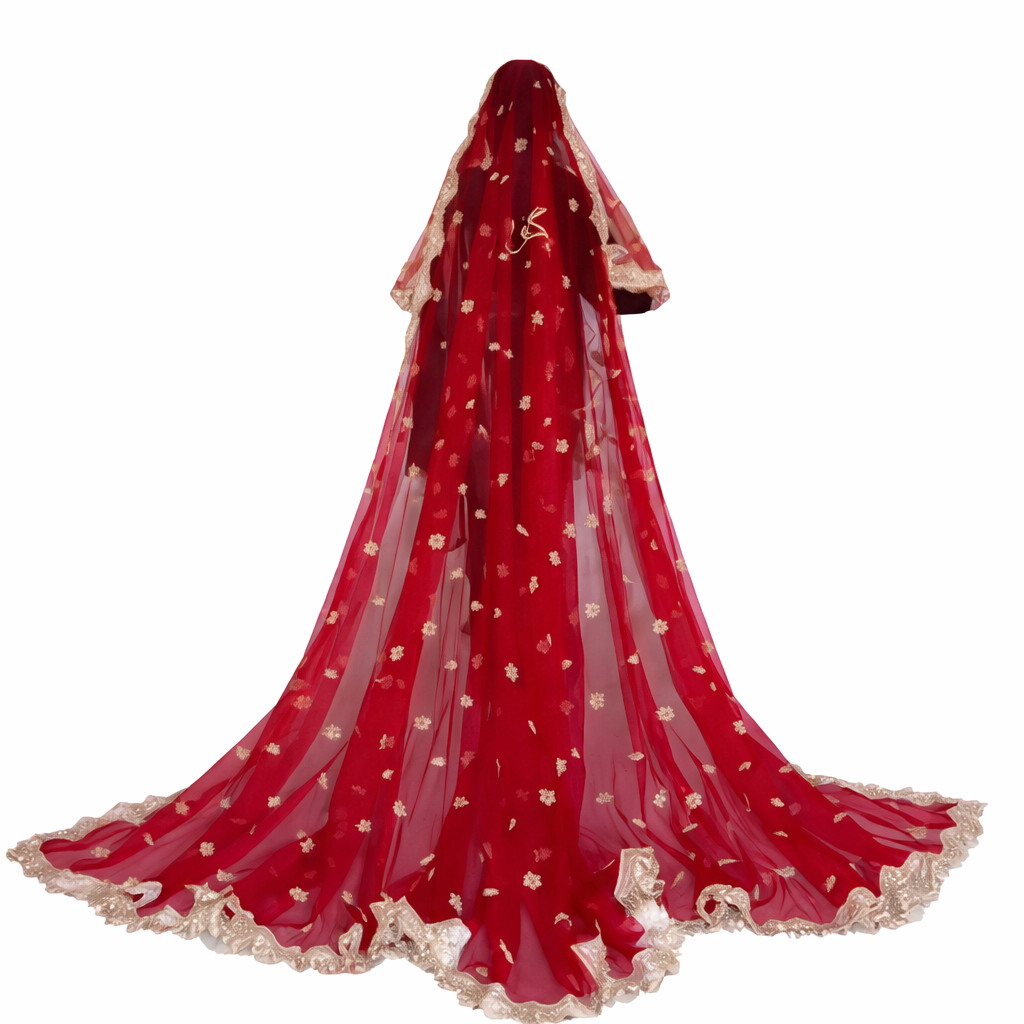 Customized Long Tail Dulhan Dupatta for Bride | Bridal Dupatta