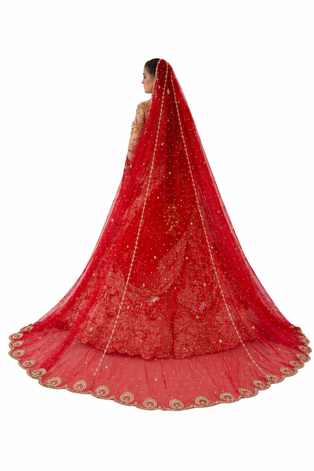 Customized Long Tail Dulhan Dupatta for Bride | Bridal Dupatta