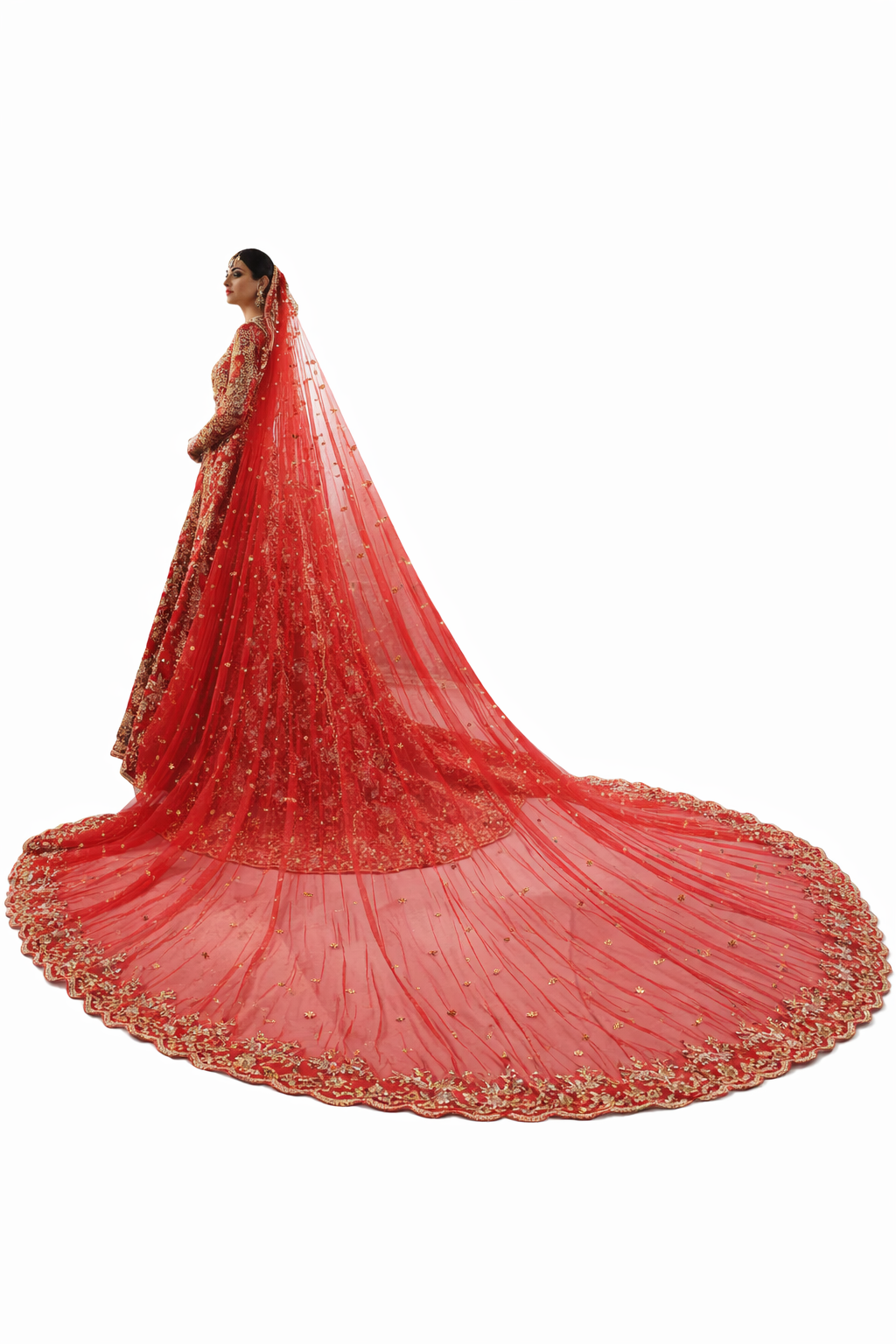 Customized Long Tail Dulhan Dupatta for Bride | Bridal Dupatta