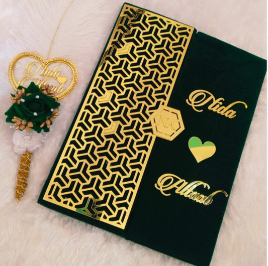 Black premium Nikah Nama for Wedding