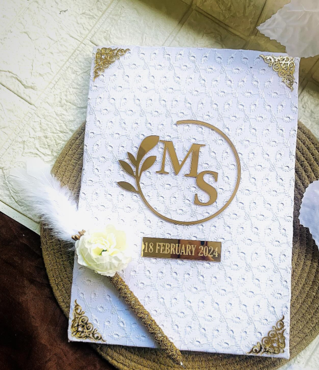 White premium Nikah Nama for Wedding