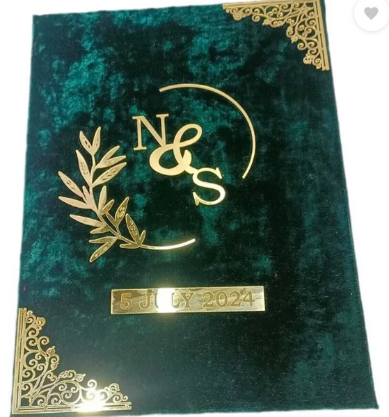 light green premium Nikah Nama for Wedding