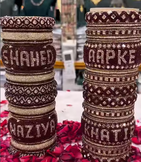 Personalized Bridal Chooda with Name | Wedding Bangles Set